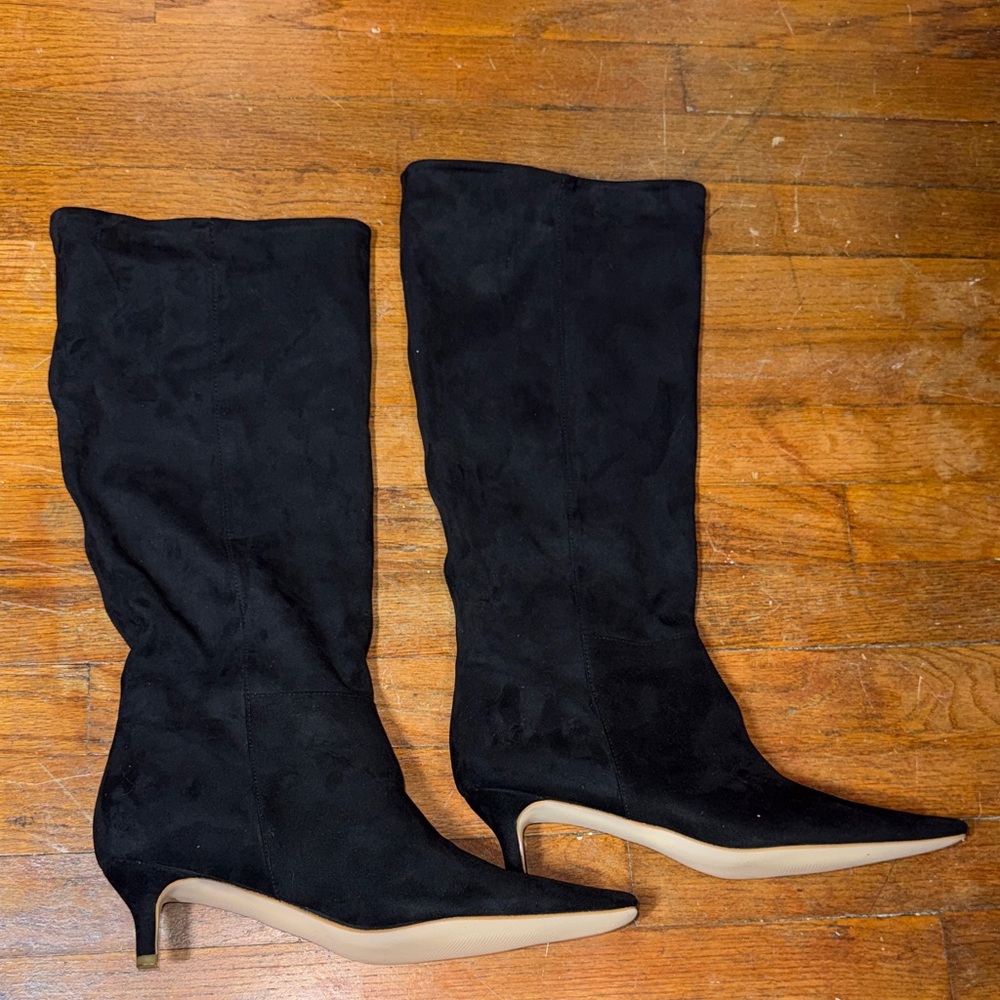 Women’s Faux Suede Elegant Black Knee-High Women's Boots size 10.5